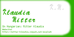 klaudia mitter business card